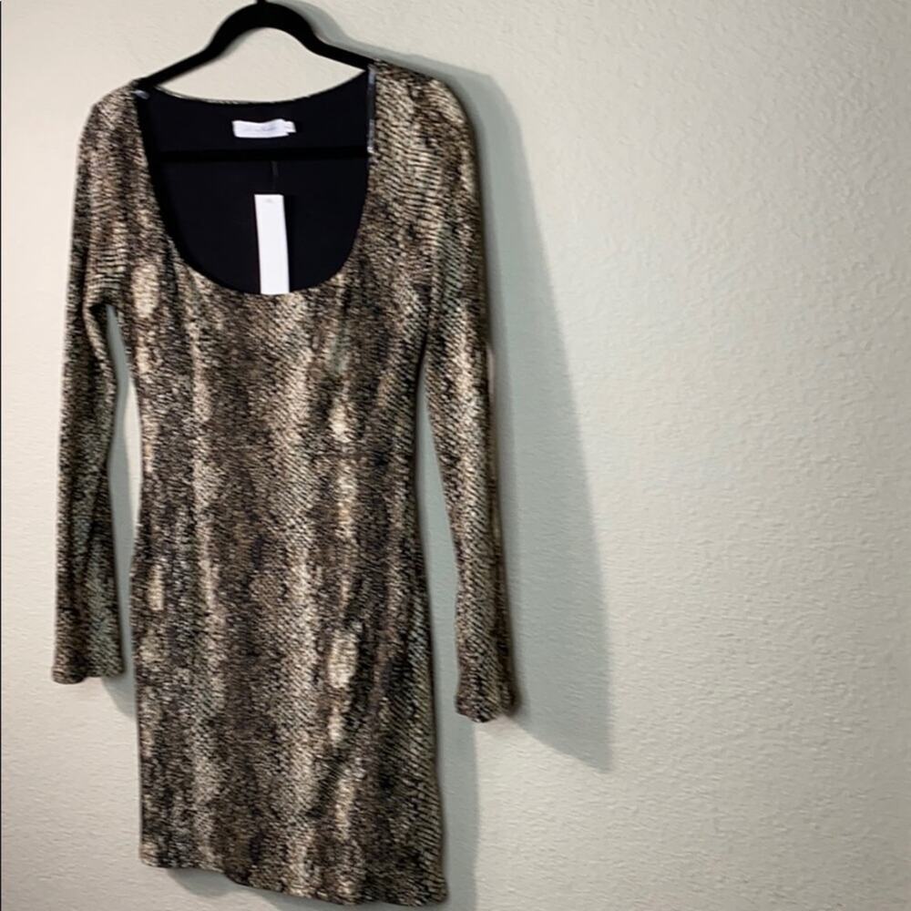 All In Favor Snakeskin Ribbed Dress - Picture 3 of 13